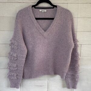 Madewell Lavender V-Neck Sweater NWOT medium